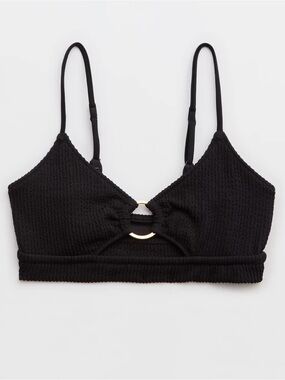Aerie black cutout bikini top